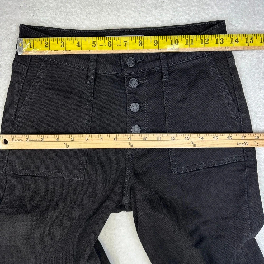 Hidden High Rise‎ Straight Ankle Raw Hem Black Jeans Women's 27